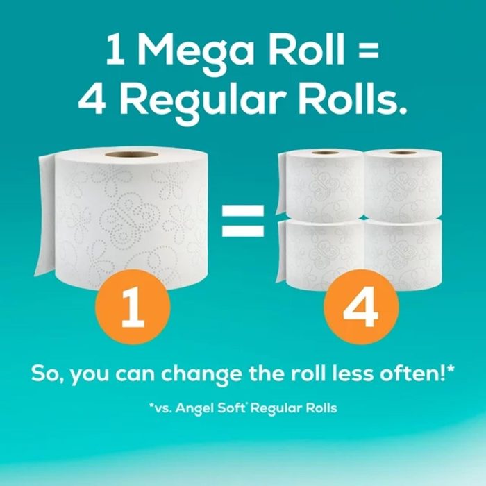 Angel Soft Toilet Paper, 9 Mega Rolls - Image 3